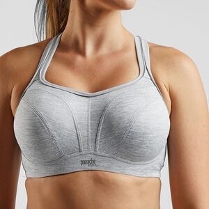 NWOT Panache Power 5021 Underwire High Impact Size 30E Gray Marl Sports Bra!